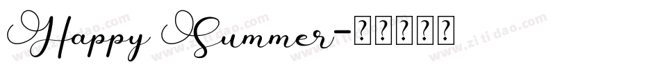 Happy Summer字体转换